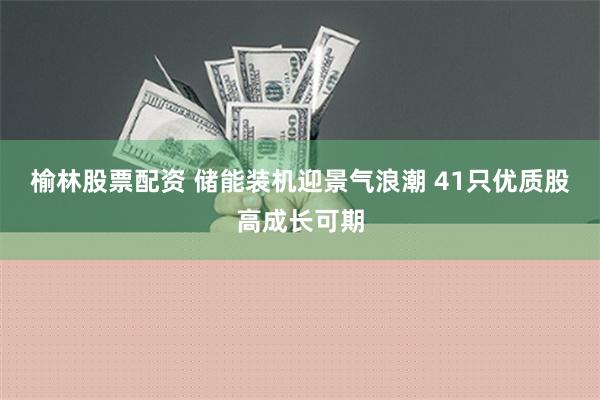 榆林股票配资 储能装机迎景气浪潮 41只优质股高成长可期