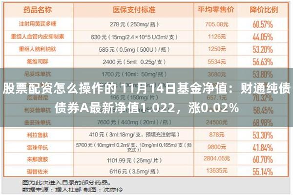 股票配资怎么操作的 11月14日基金净值：财通纯债债券A最新净值1.022，涨0.02%