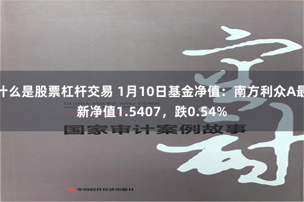 什么是股票杠杆交易 1月10日基金净值：南方利众A最新净值1.5407，跌0.54%